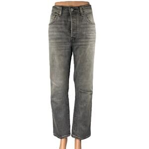 Levi's Women's Black High Waisted Button Fly Straight Leg Denim Jeans Pants 30
